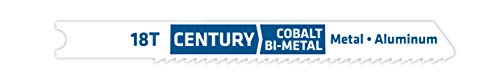 Century Drill and Tool 6218 Universal Shank Cobalt Bi-Metal Jig Saw Blade, 18T