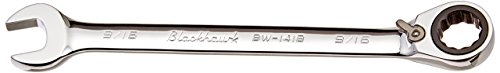 BLACKHAWK BY PROTO BW-1418 12 Point Combination Reversible Ratcheting Wrench, 9/16-Inch, Full Polish Finish