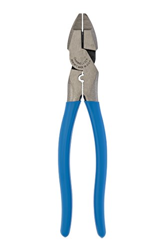 Channellock 369CRFT Linemen Plier, Hi-Leverage with Crimper/Cutter and Fish Tape Puller, 9.5-Inch