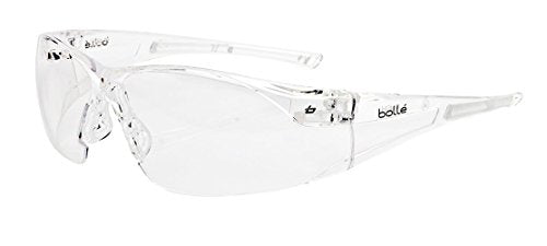 Bollé Safety 40070, Rush Safety glasses, Rimless frame, anti-fog & anti-scratch coating, clear lenses