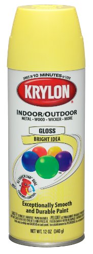 12 Oz Bright Idea Yellow Indoor and Outdoor Spray Paint Gloss [Set of 6]