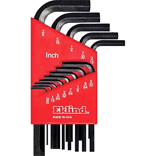 Eklind Hex-L Assorted SAE Short Arm Hex L-Key Set 13 pc. - Case of: 6; Each Pack Qty: 13; Total Items Qty: 78