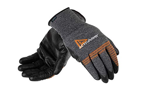 Ansell ActivArmr 97-007 Multipurpose Gloves - Medium-Light Duty, Wet and Dry Grip, Size Medium (1 pair)