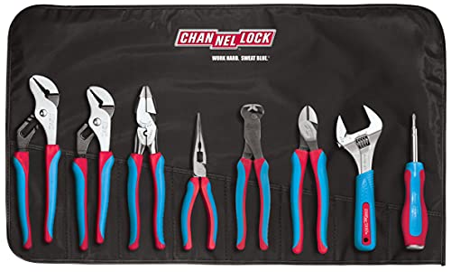 Channellock CBR-8A Code Blue Set with Tool Roll, 8-Piece