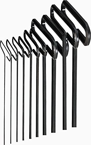 EKLIND 33910 Std Grip Hex T-Key allen wrench - 10pc set SAE Inch Sizes 3/32-3/8 9in series