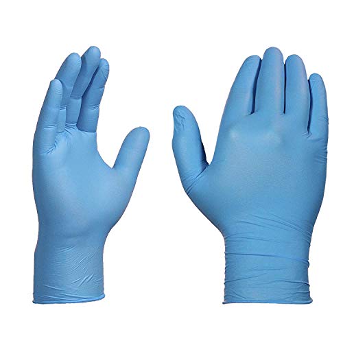 Ammex Nitrile Disposable Exam Gloves Large Blue Powder Free 100 pk