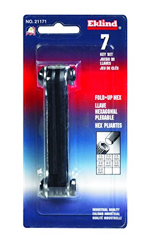 Eklind 21171 Metric Classic Fold Up Hex Key Set 7 Count