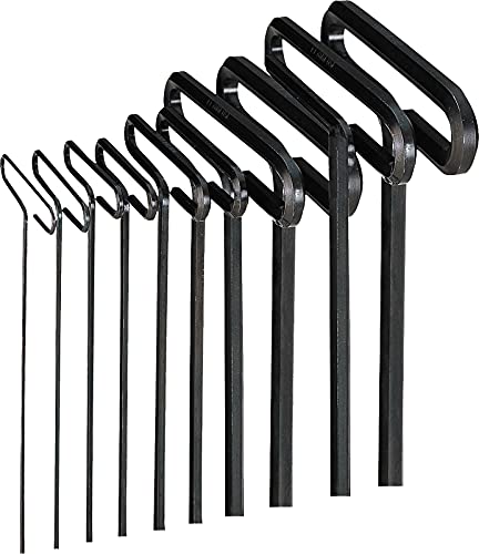 EKLIND 33610 Std Grip Hex T-Key allen wrench - 10pc set SAE Inch Sizes 3/32-3/8 6in series