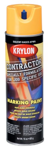 17 Oz APWA Hi Vis Yellow Solvent Based Contractor Marking Spray Paint [Set of 6]