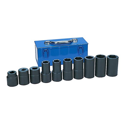 #5 Spline Drive Truck Wheel Fractional & Metric Impact Socket Set - 10-Pc