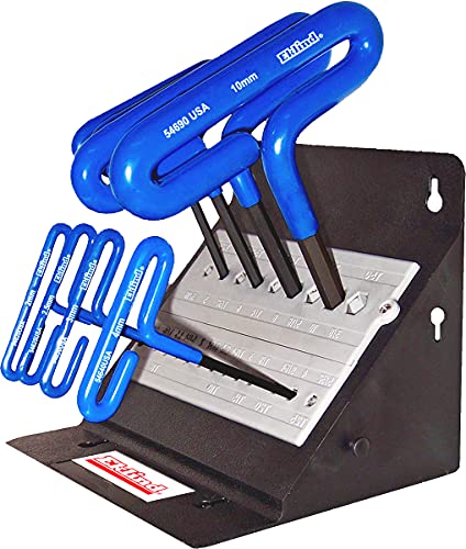 EKLIND 56168 Cushion Grip Hex T-Key allen wrench- 8pc set Metric MM sizes 2-10 (6In shaft) w/Stand