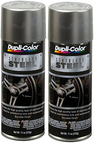 Dupli-Color Automotive Metallic Coating Stainless Steel 11 Oz. Aerosol - 2 Pack