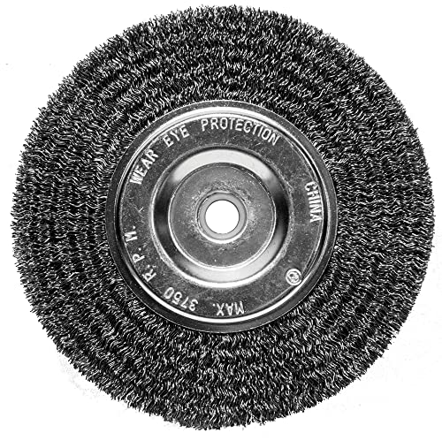 Century Drill & Tool 76863 Crimped Wire Bench Grinder Wheel, 6" Fine